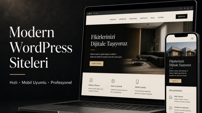 modern WordPress web sitesi kurarım