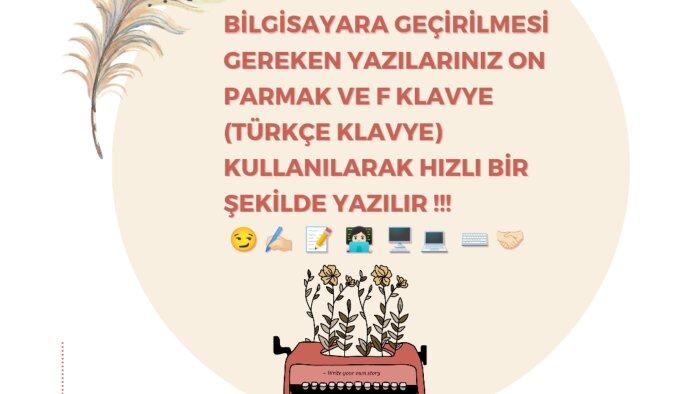 bilgisayarda hızlı bir şekilde yazılarınızı yazarım