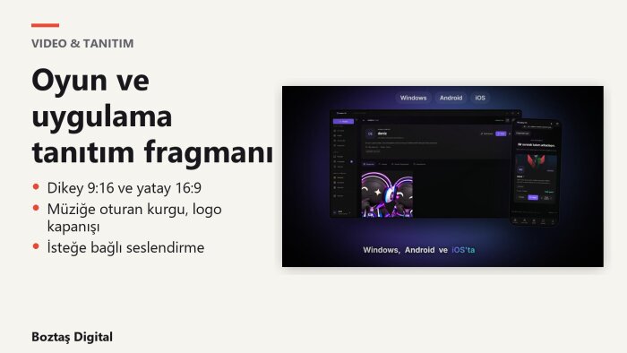 oyununuz ve uygulamanız için tanıtım fragmanı hazırlarım