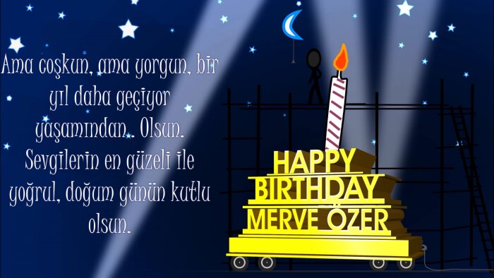 çizgi karakterle doğum günü için kutlama videosu hazırlarım