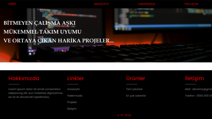 web projelerinizde frontend alanında destek olabilirim