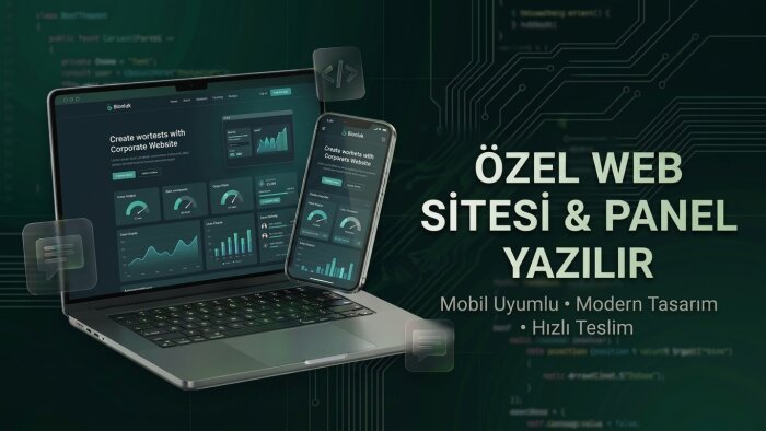 ihtiyacınıza özel modern web sitesi geliştirebilirim