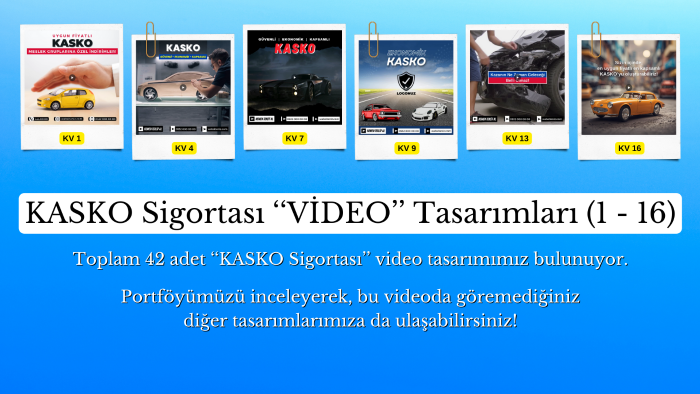 dikkat çekici kasko sigortası videoları yapabilirim