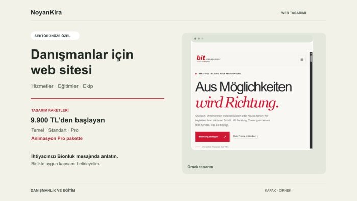 danışmanlık ve eğitim işiniz için web sitesi yaparım