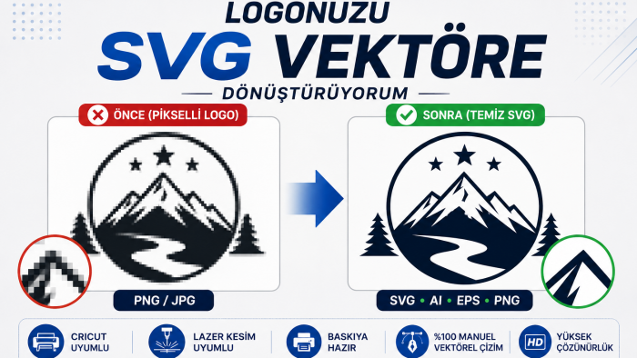 logonuzu  vektörel formata dönüştürebilirim