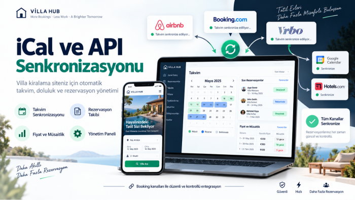 rezervasyon sisteminize iCal ve Booking entegrasyonu yaparım