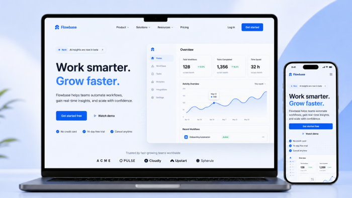 modern ve hızlı bir landing page tasarlarım