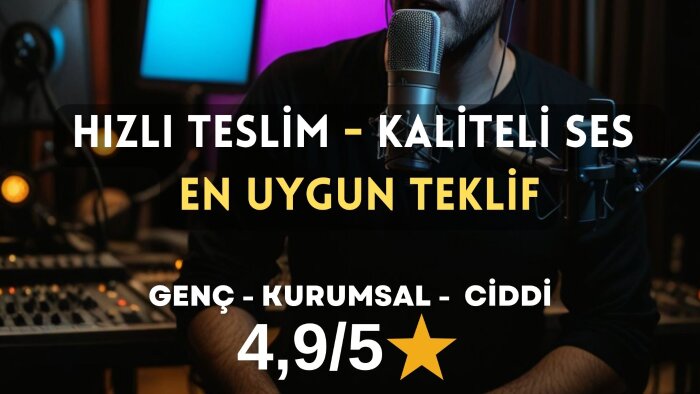 ihtiyacınız olan seslendirmeyi yapabilirim