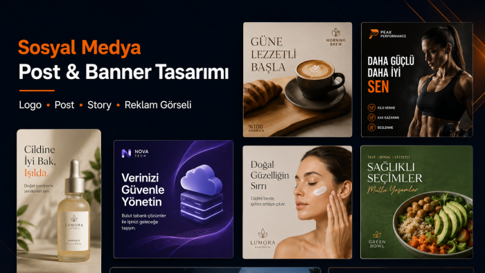 markanız için sosyal medya post - banner tasarımları yaparım