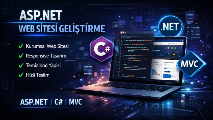 ASP.NET ile kurumsal veya kişisel web sitesi geliştiririm