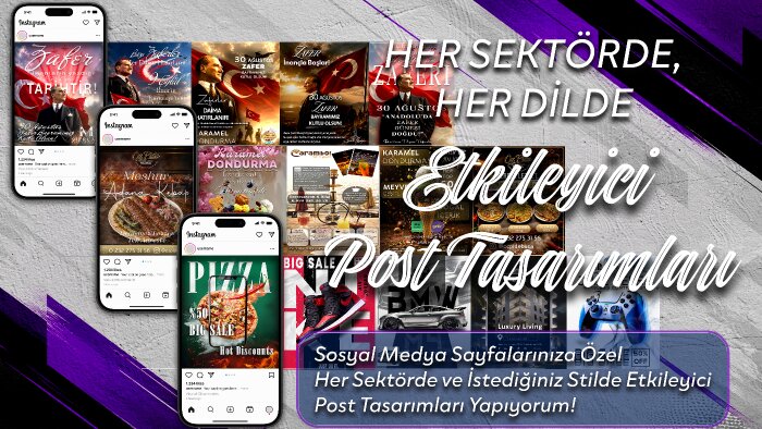 sosyal medya platformalarına özel etkileyici tasarım yaparım