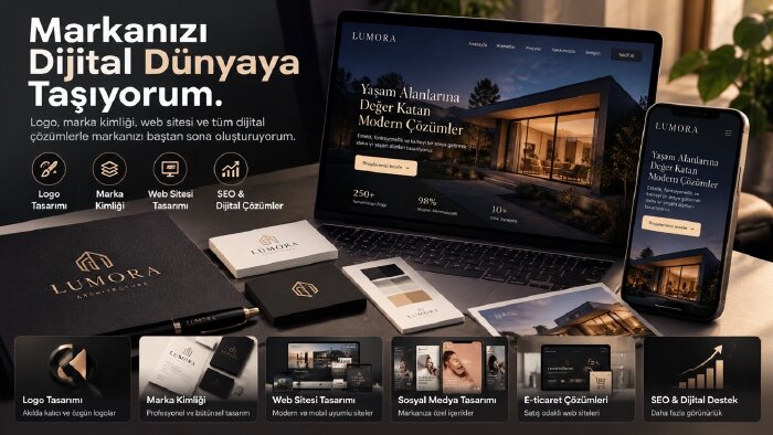 markanız için logo, web sitesi ve kimlik tasarlarım