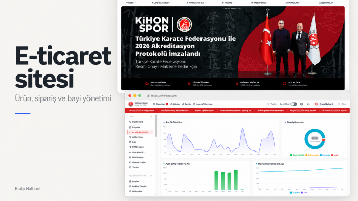 size özel e-ticaret sitesi kurar ve geliştiririm