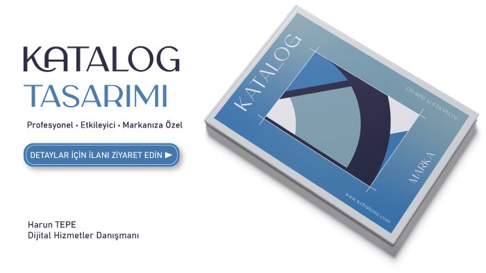firma, fuar ve ürün katalogları tasarlıyorum