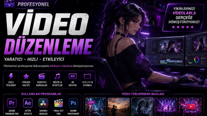 en trend video düzenlemelerini yaparım
