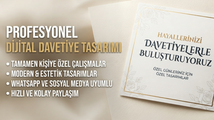 hayallerinizi unutulmaz bir davetiyeye dönüştürüyorum