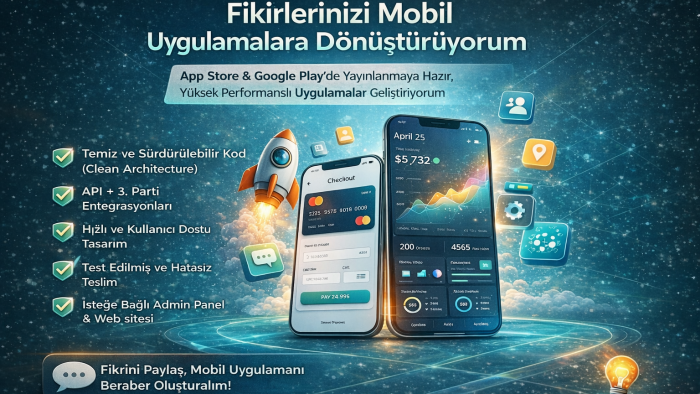 proje fikirlerinizi mobil uygulamaya çeviririm
