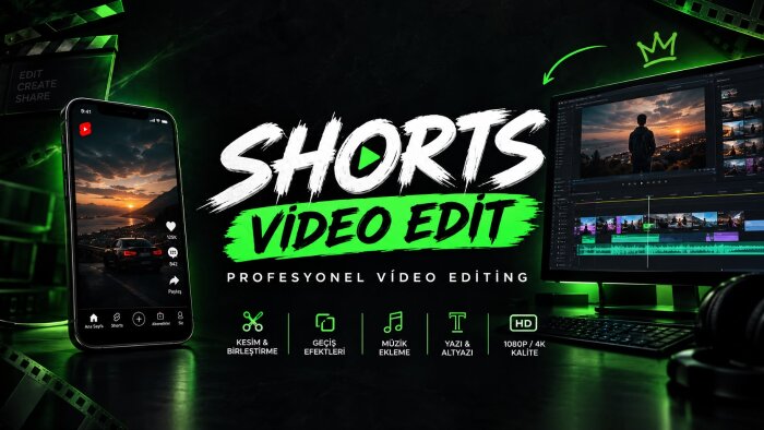 YouTube Shorts, TikTok ve Reels videosu editi yapıyorum