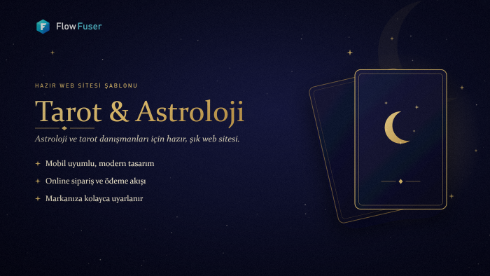 astrologlar için hazır web sitesi kurarım