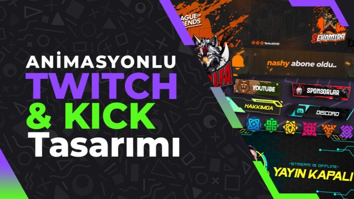 yayıncılar için kişiye özel twitch tasarımları yaparım