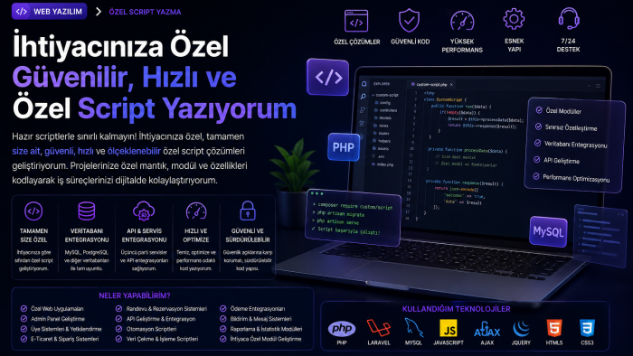 ihtiyacınıza özel otomasyon ve web scriptleri yazarım