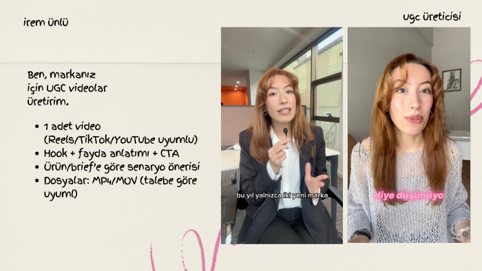 ürününüz için doğal ama reklam etkili UGC üretirim