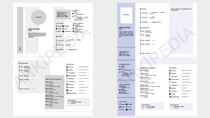 sizin için etkileyici cv tasarımları hazırlayabilirim