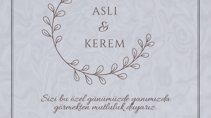 özel günleriniz için şık ve zarif davetiyeler tasarlarım