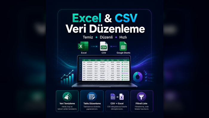Excel ve CSV dosyalarınızı düzenlerim