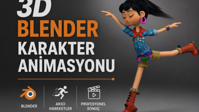blender ile 3b karakter animasyonu yapıyorum