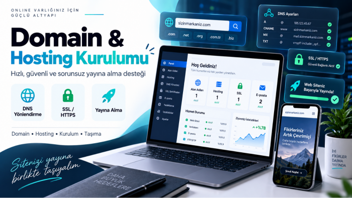 domain ve hosting kurulumunuzu yaparım