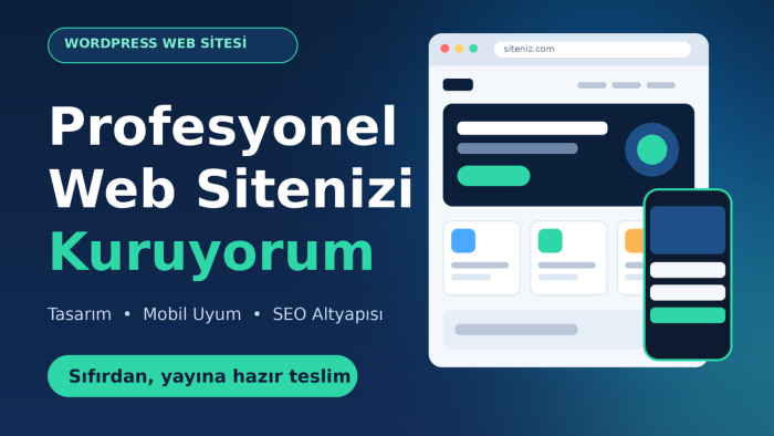 WordPress'le anahtar teslim profesyonel web sitenizi kurarım