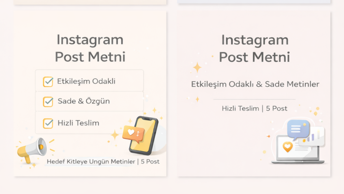 Instagram için post metinleri yazarım