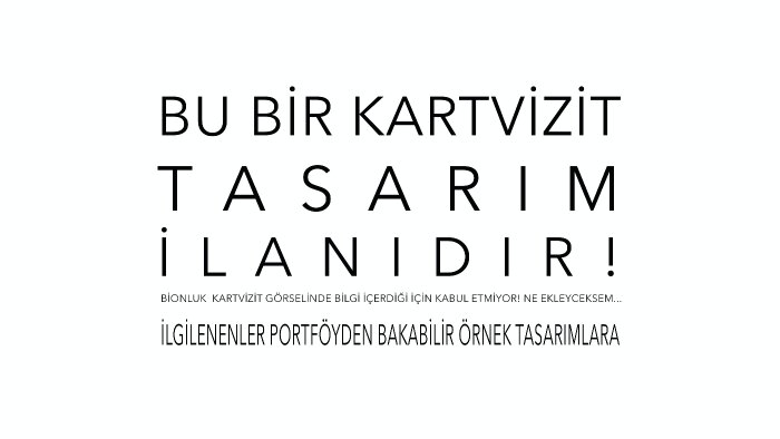 sizin için kurumsal kartvizit tasarlarım