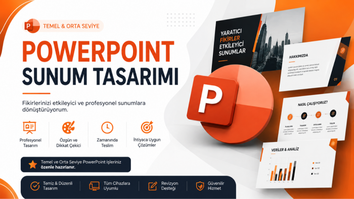  PowerPoint sunumlarınızı profesyonel hale getiririm