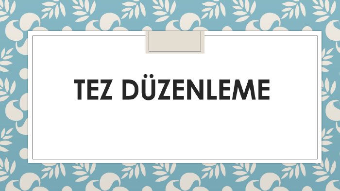tezinizi yazım kılavuzuna göre düzeltebilirim