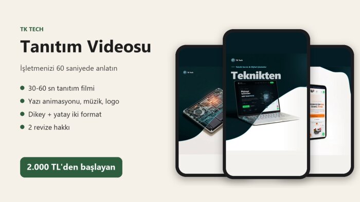işletmeniz için profesyonel tanıtım videosu hazırlarım