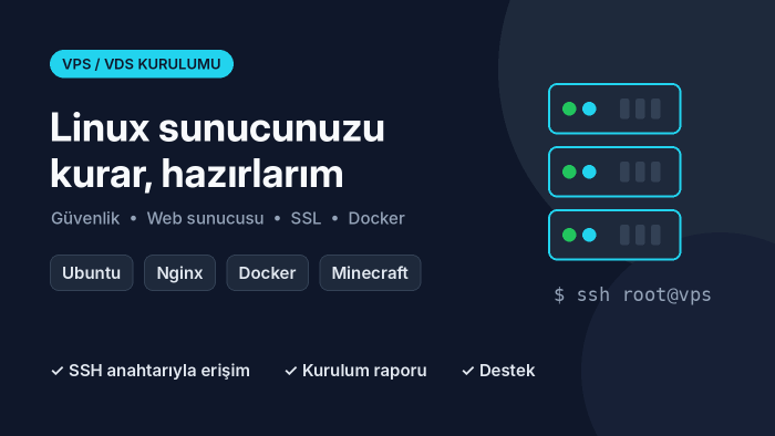 Linux VPS sunucunuzu güvenli şekilde kurup hazırlayabilirim