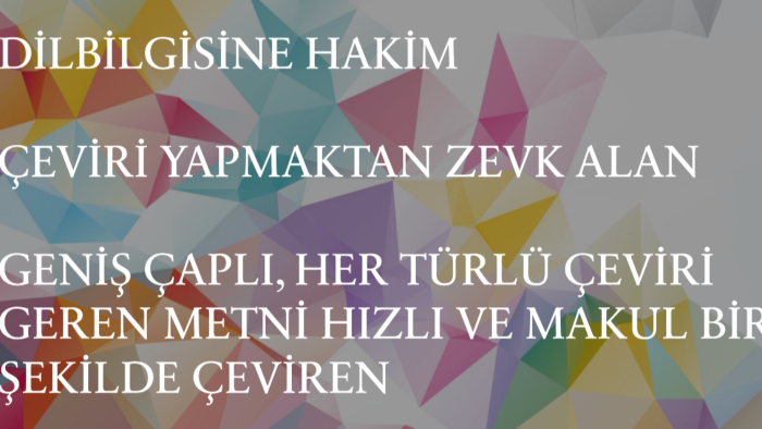 İngilizce alanında sizlere en hızlı çeviriyi yaparım