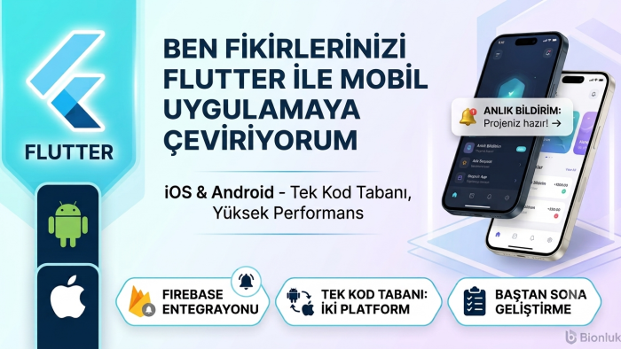 projelerinizi Flutter ile mobil uygulamaya çeviriyorum