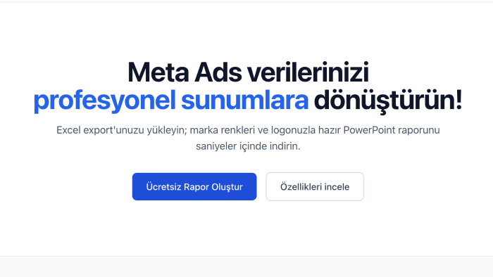 reklam raporlarınızı sunuma dönüştürürüm
