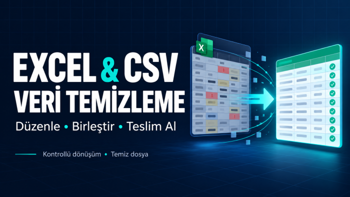 Excel ve CSV dosyalarınızı temizleyip düzenlerim