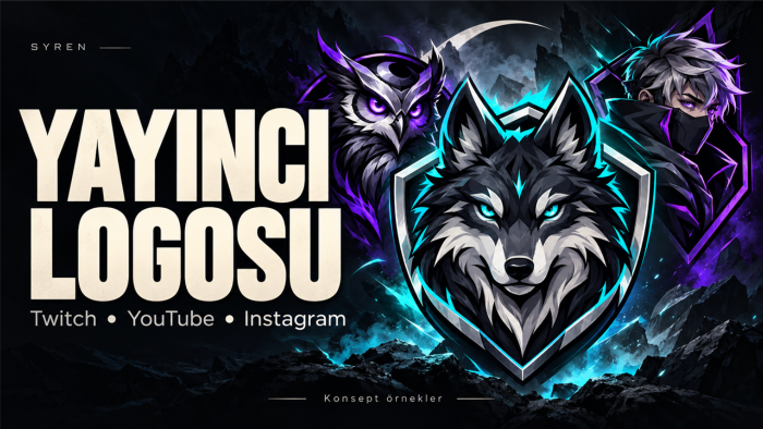 Twitch ve YouTube kanalınıza özel  logo tasarlayabilirim
