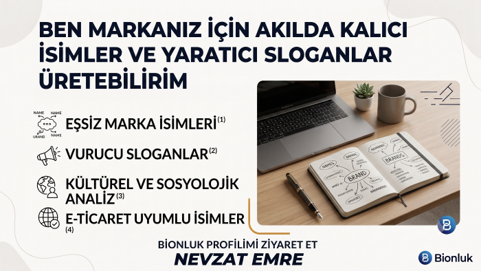 sizler için marka adı ve slogan oluşturabilirim
