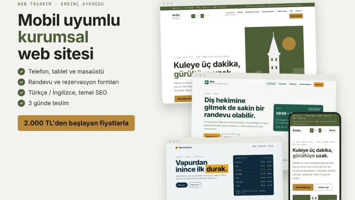 mobil uyumlu ve modern kurumsal web sitesi yaparım