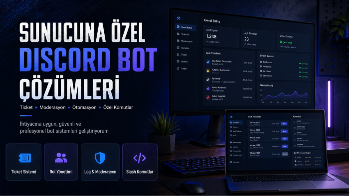 size özel profesyonel Discord botu geliştiririm