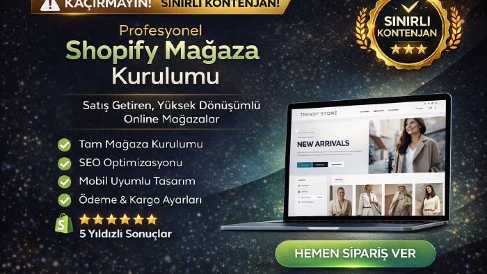 Shopify ile satış yapamayan mağazanı kurarım
