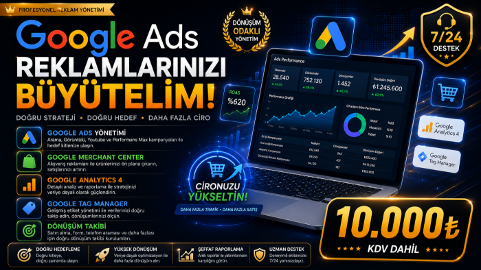 Google adwords reklamlarınızı profesyonel yönetiyorum