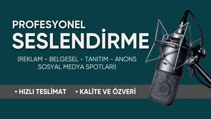 profesyonel seslendirme hizmeti veririm