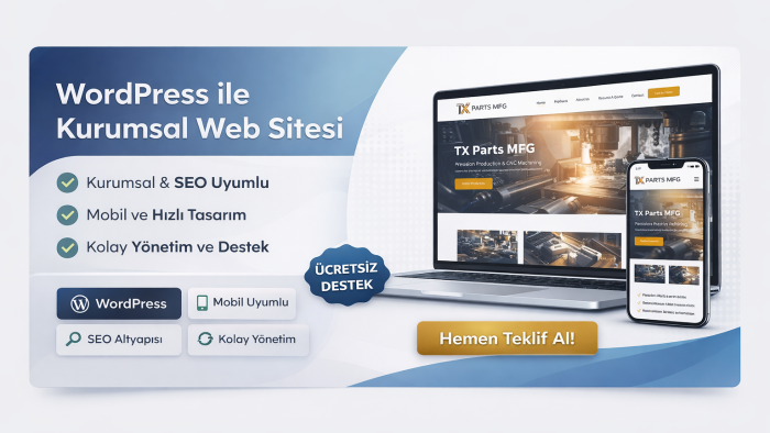 WordPress ile kurumsal web sitesi oluştururum